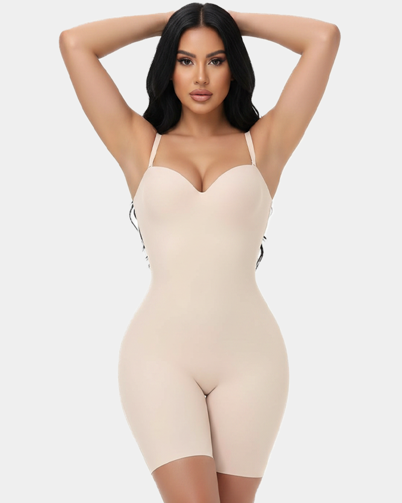 Built-In Bra Tummy Control Shapewear Bodysuit – Sculpting & Smoothing Bodysuit