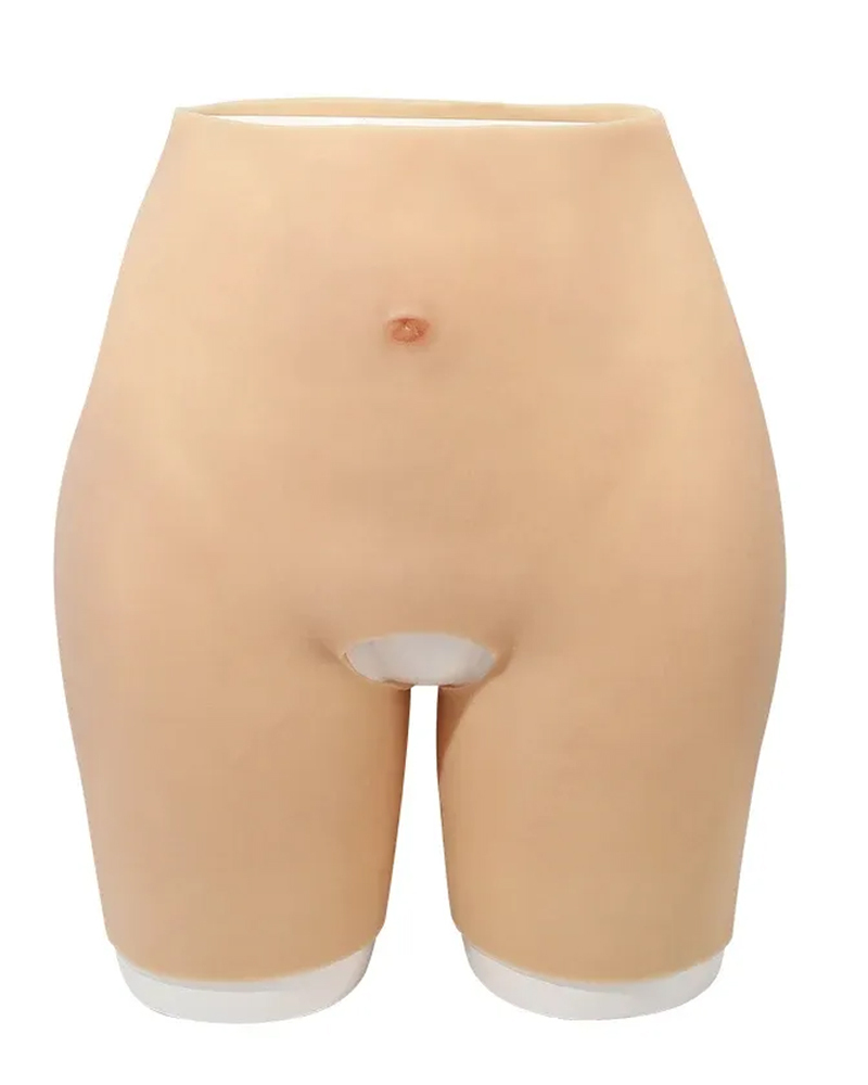 Open crotch food-grade silicone short hip pad with three-year service life