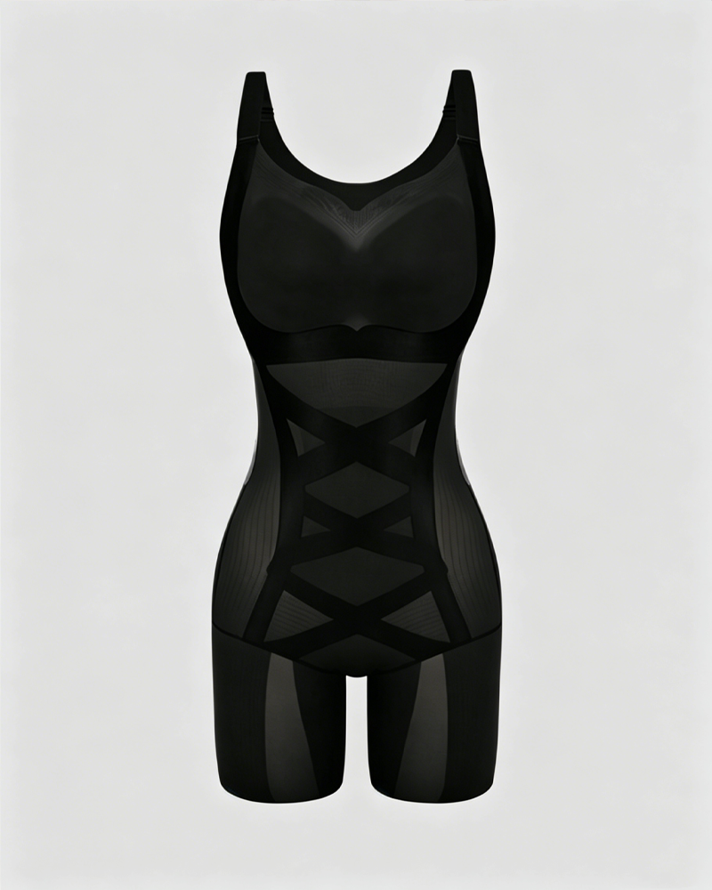 High Compression Tummy Butt Lifting Back-Open One-Piece Shaping Bodysuit（Pre-Sale）