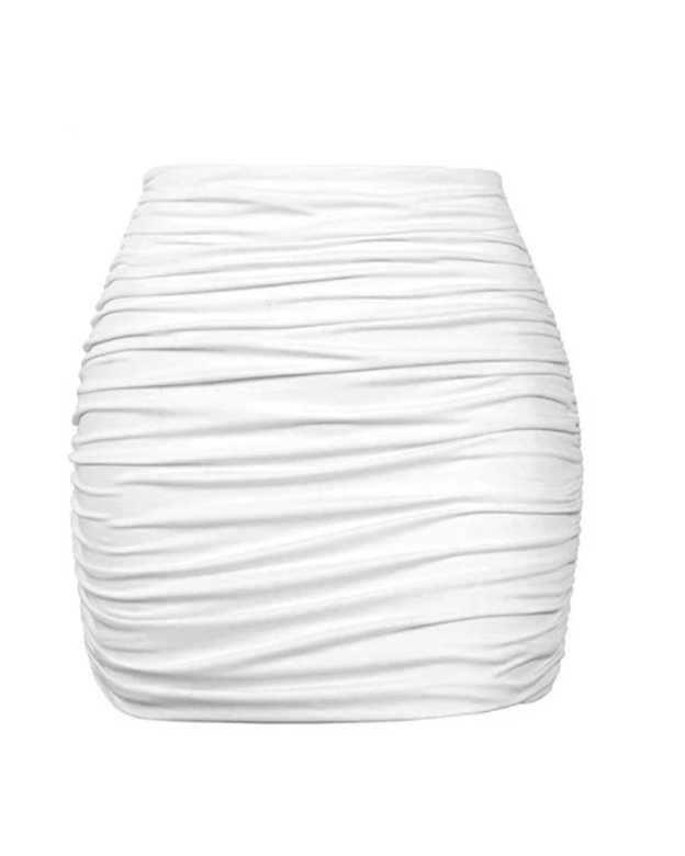 Pleated Tight Mini Skirt