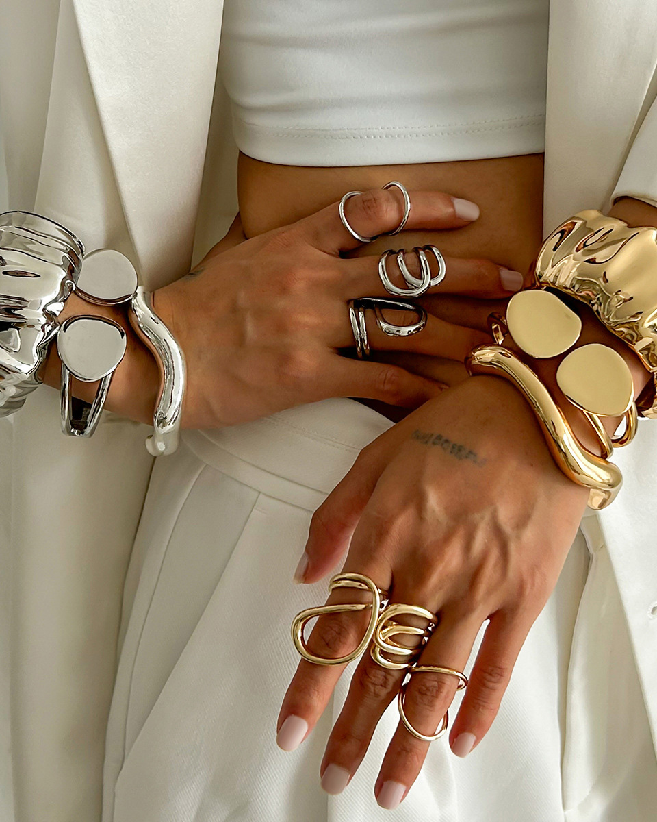 Geometric Bracelet-Curvy-Faja