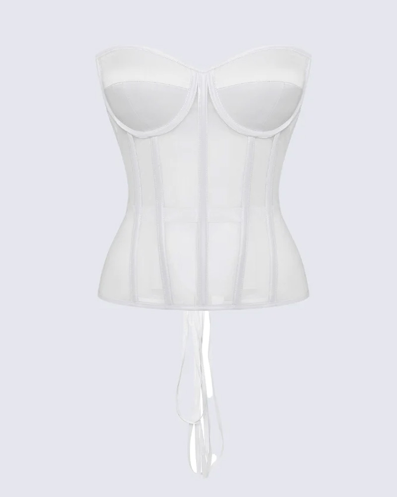 Breast-Covering Mesh Sexy Corset