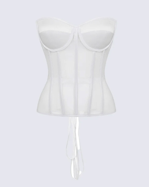 Breast-Covering Mesh Sexy Corset