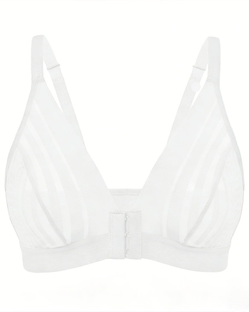 Sexy Mesh Front-Fastening Bra