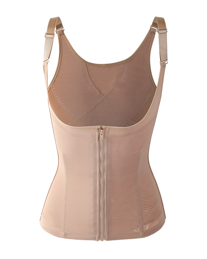 Dual Compression Zipper & Hook-And-Eye Shapewear