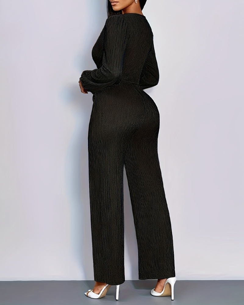 Women's V-Neck Casual Jumpsuit