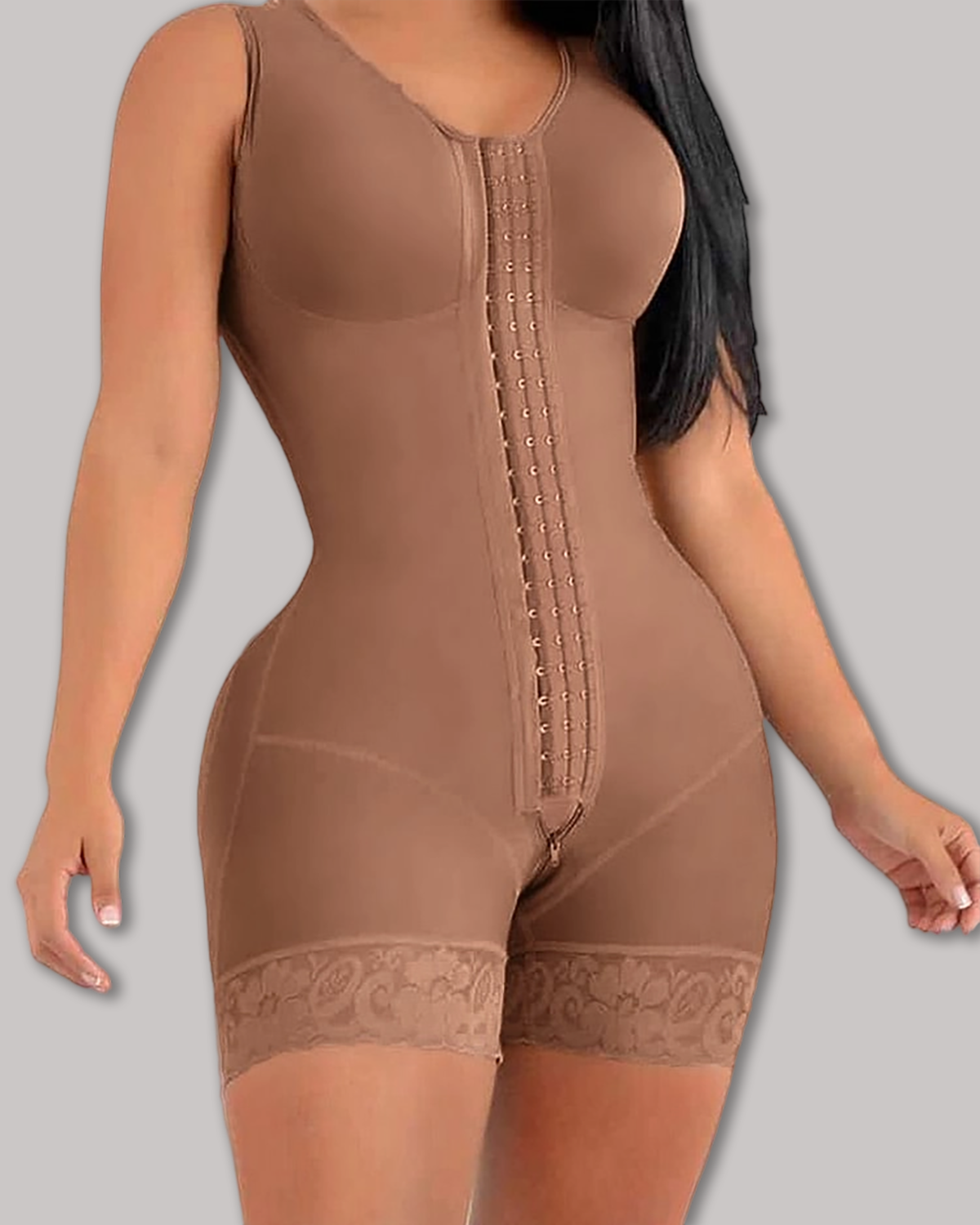 High Compression Short Girdle With Brooches Bust Girdle With Bust For Daily And Post-surgical Use-Curvy-Faja