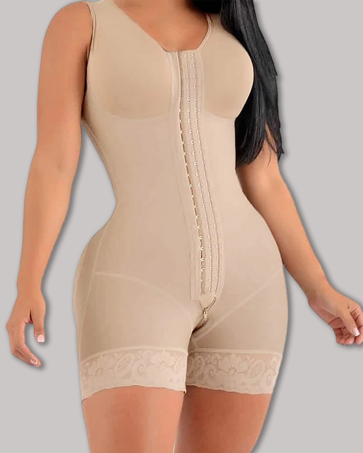 High Compression Short Girdle With Brooches Bust Girdle With Bust For Daily And Post-surgical Use-Curvy-Faja