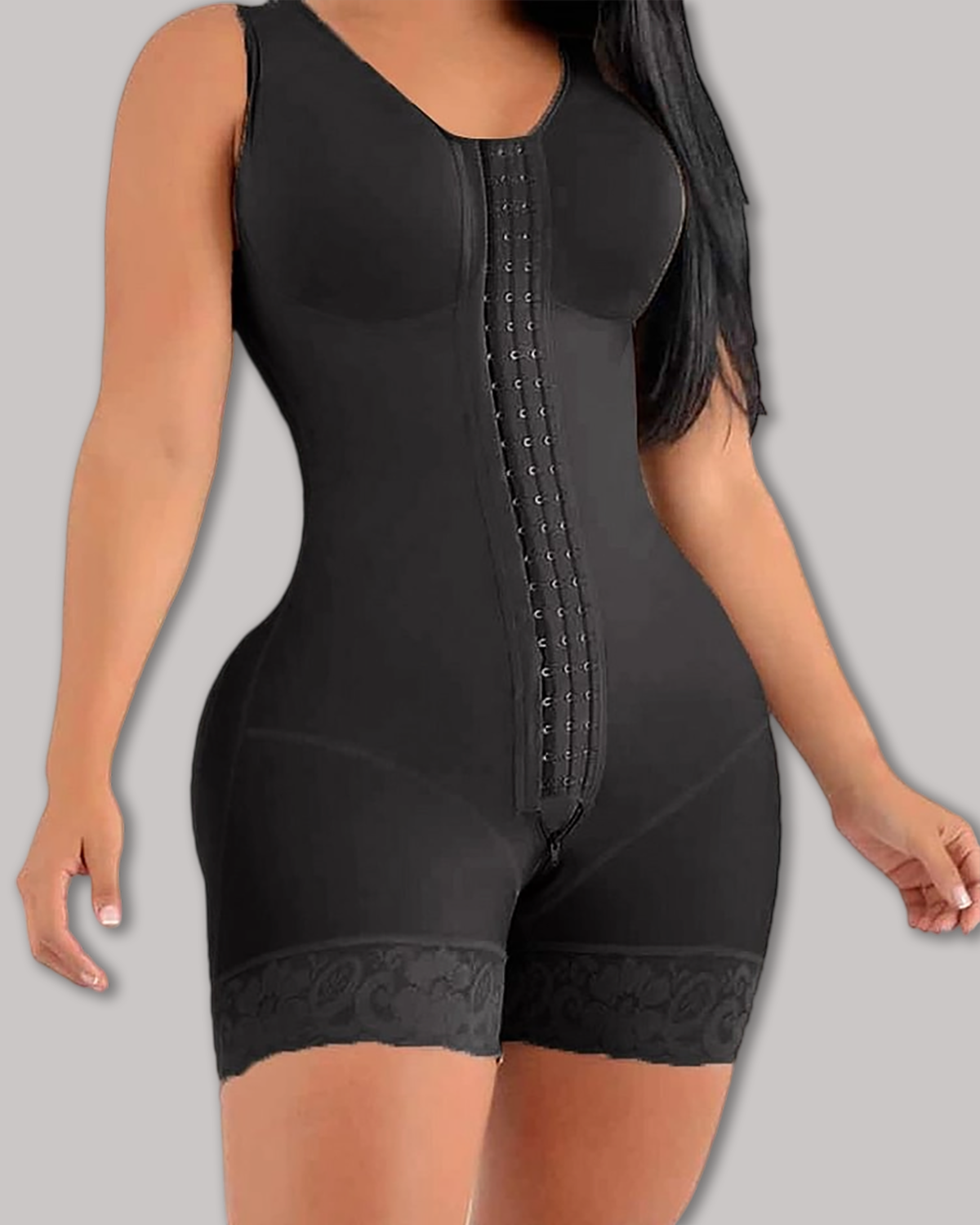 High Compression Short Girdle With Brooches Bust Girdle With Bust For Daily And Post-surgical Use-Curvy-Faja