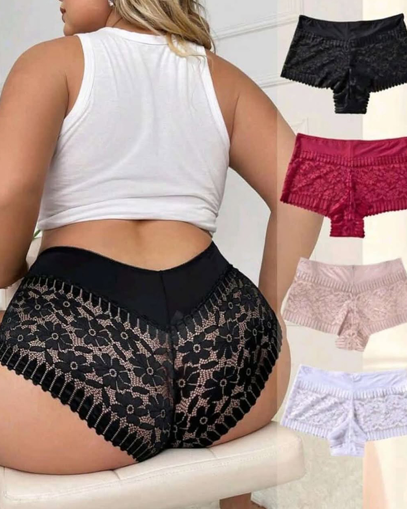 Plus Size Sexy High Waist Stretch Briefs-Curvy-Faja