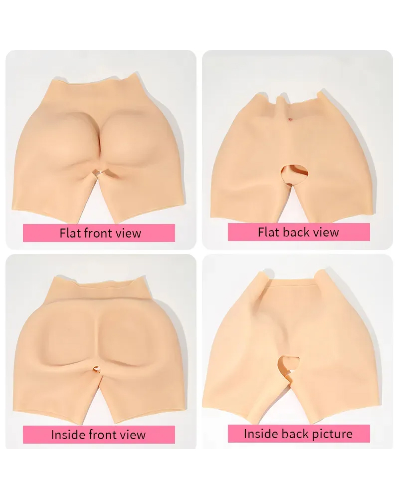 Open crotch food-grade silicone short hip pad with three-year service life