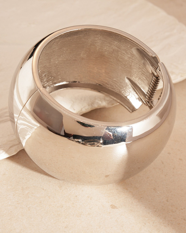 Metal Geometric Bracelet-Curvy-Faja