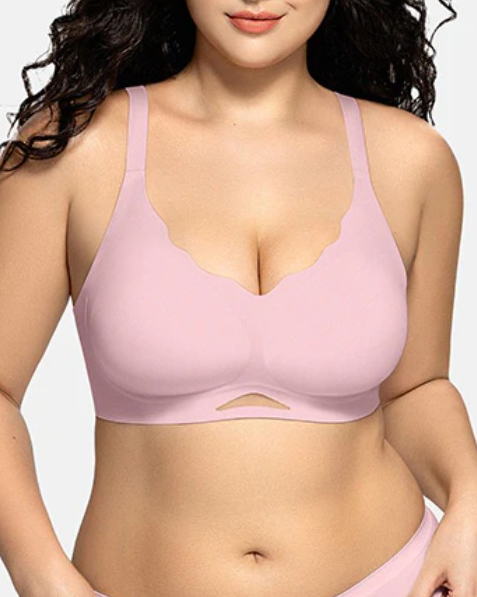 Women's Sheer Mesh Seamless Bra-Curvy-Faja