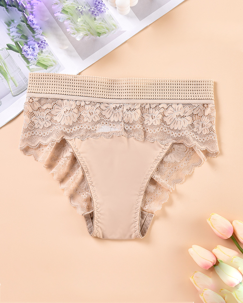 Mesh Breathable High-Waisted Triangle Briefs