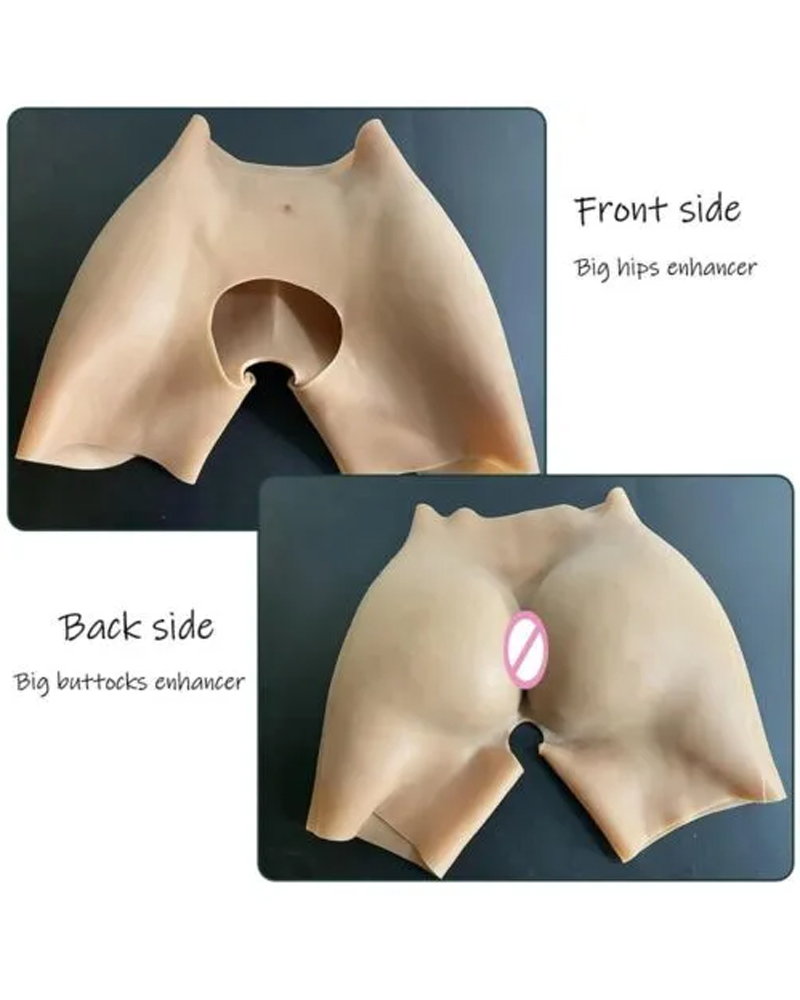 Open crotch food-grade silicone short hip pad with three-year service life