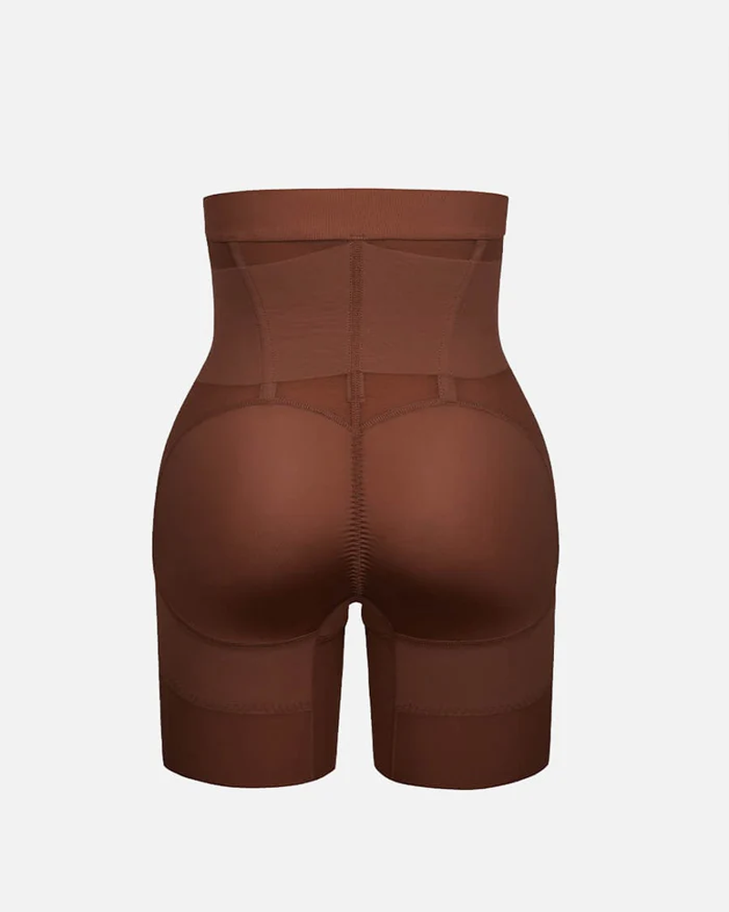 Breathable Mesh High-Waisted Shaping Shorts With Tummy Control And Hip Lift (Pre-Sale)