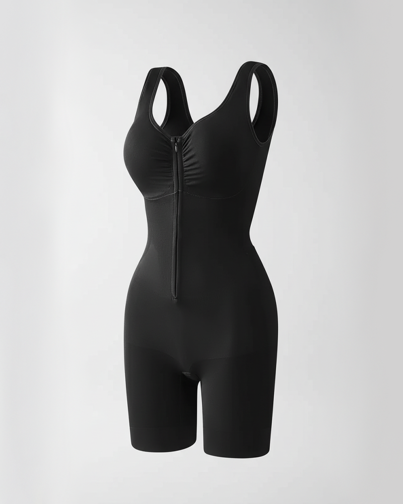 Easy Off Front Zipper Tummy Control Butt Lifting Shapewear Bodysuit（Pre-Sale）