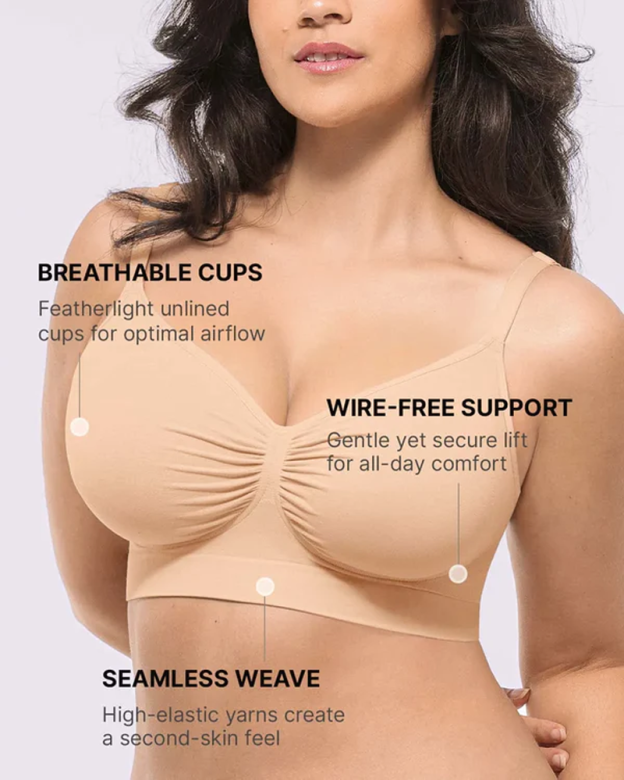 Smooth Unpadded Wire Free Sports Bra With Push-Up Support (Pre-Sale)