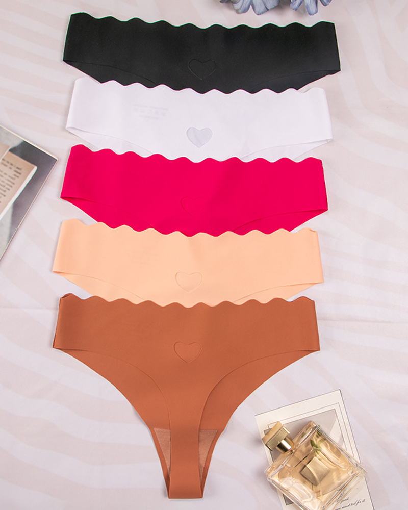 Women's Seamless Hollow-Out Wave Knickers Underwear