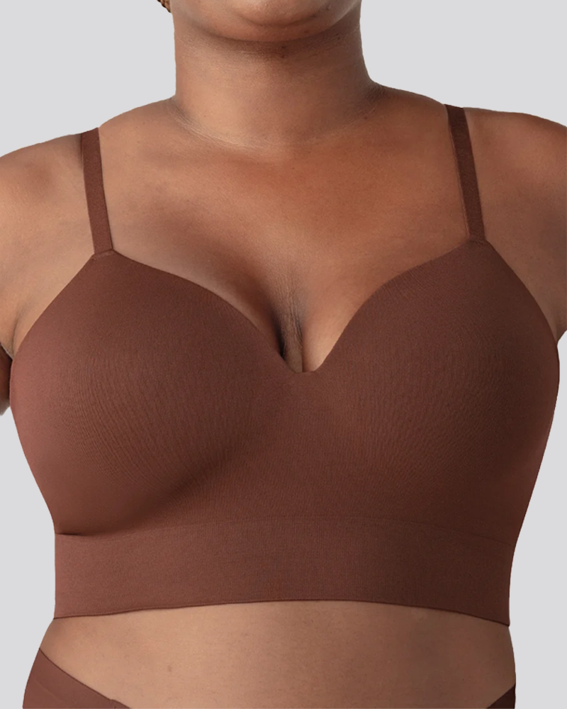 Wirefree Shaping Bra Comfort Support with Adjustable Straps & Soft Sponge Cups