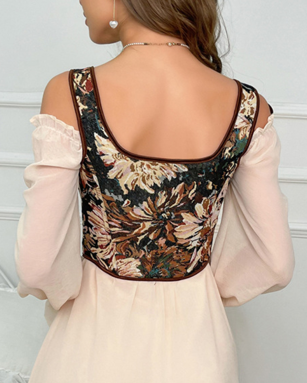 French Jacquard Court Style Corset