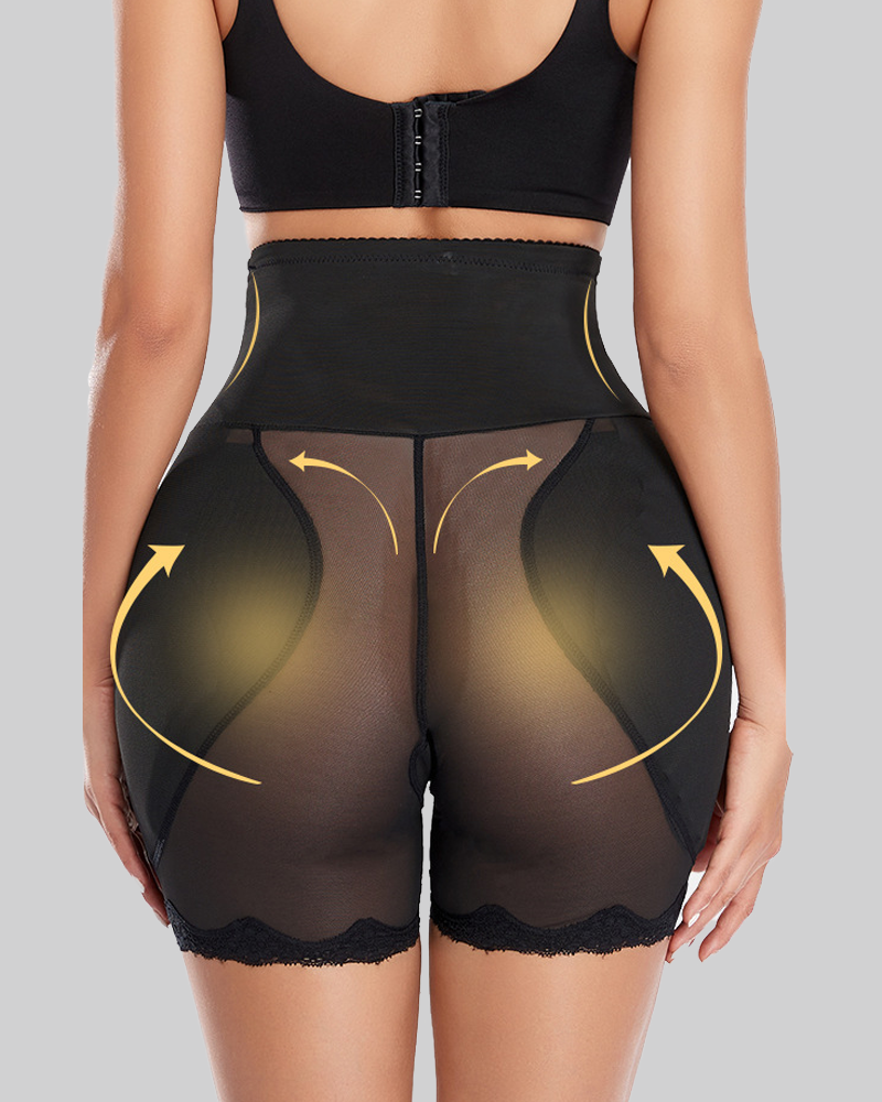Tummy Control Padded Hip & Butt Shaper Shorts Butt Lifter Shapewear with Hip Pads