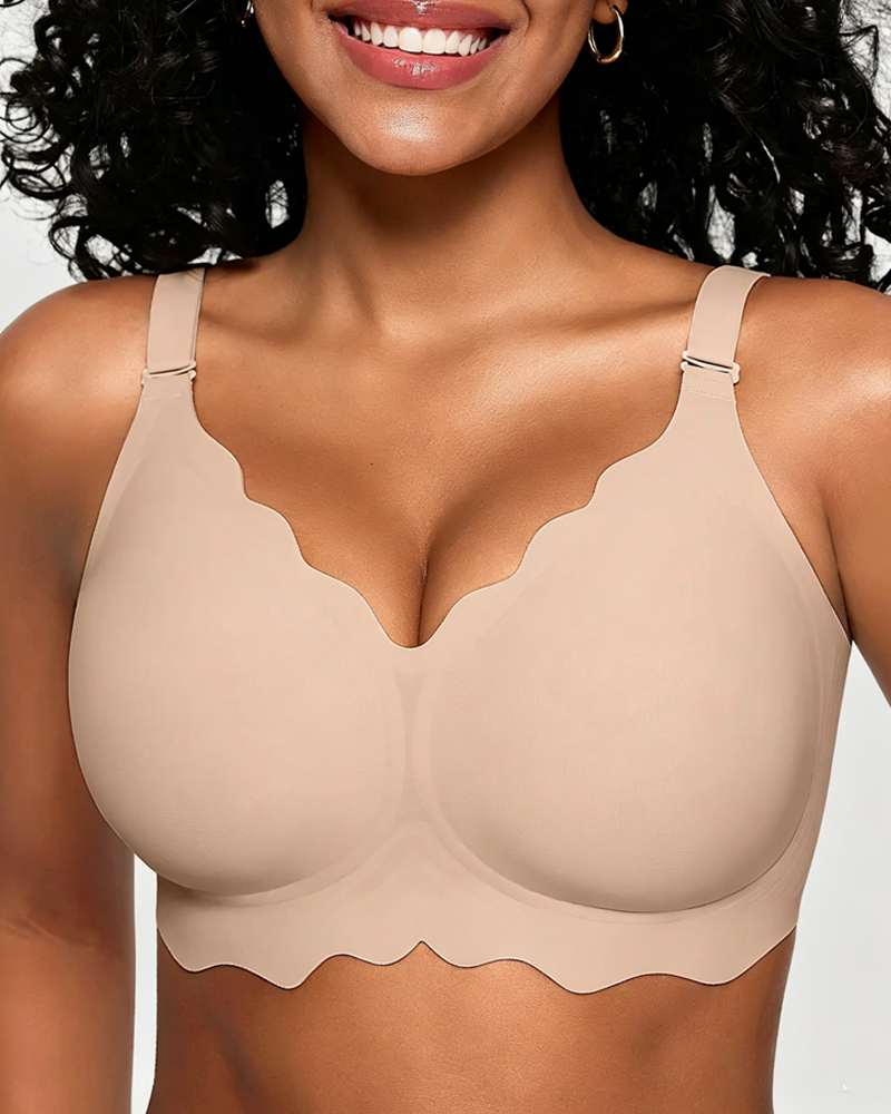 Seamless Wire-Free Soft Support Ruffled Jelly Bra (Pre-Sale)