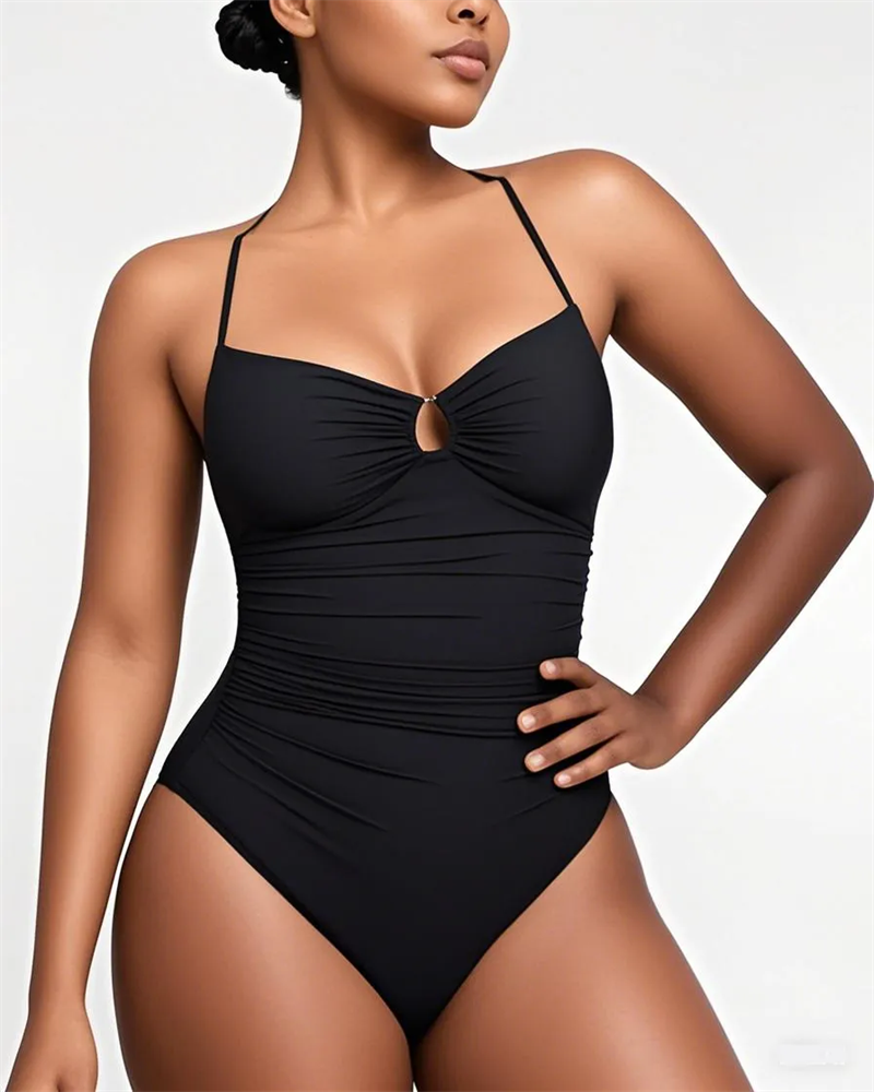Slim-Fit U-Ring Sculpting Swimsuit-Curvy-Faja
