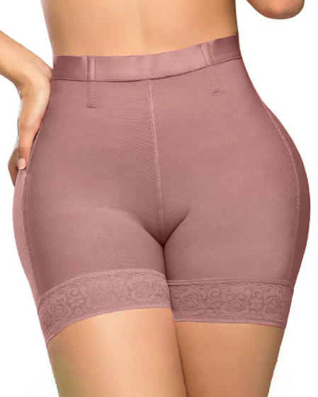 High Waist Lace Trim Butt Sculpting Short