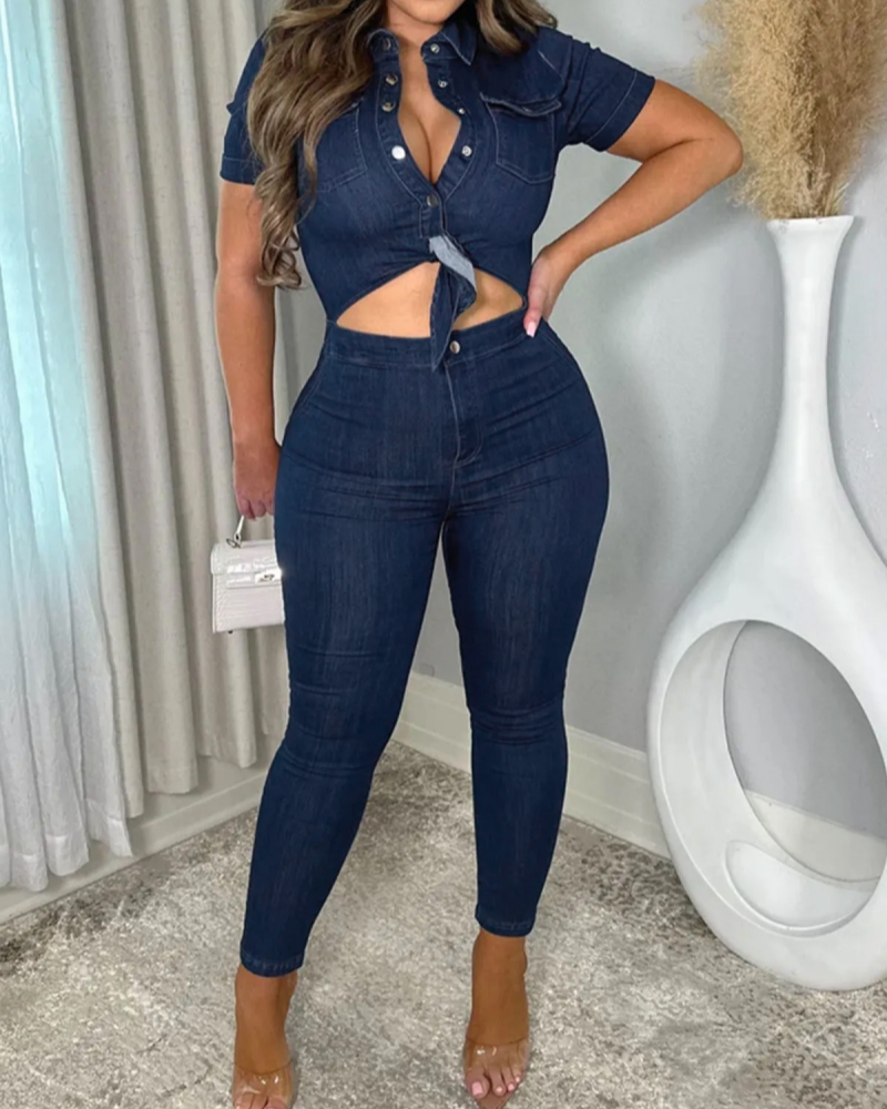 Light Denim Jumpsuit