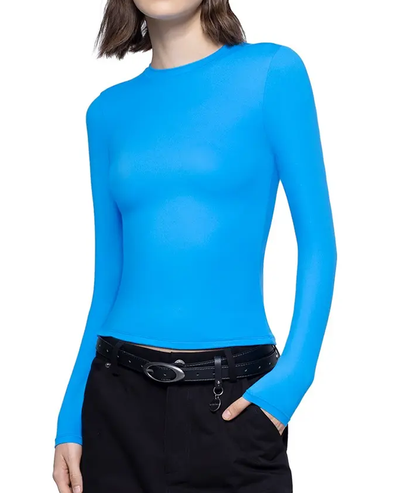 Basic Soft Comfort Crew Neck Slim Fit Long Sleeve Top