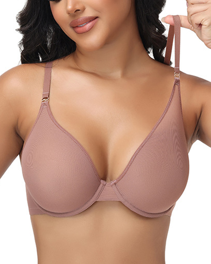 Unlined Low Cut Sheer Mesh Underwire Bra