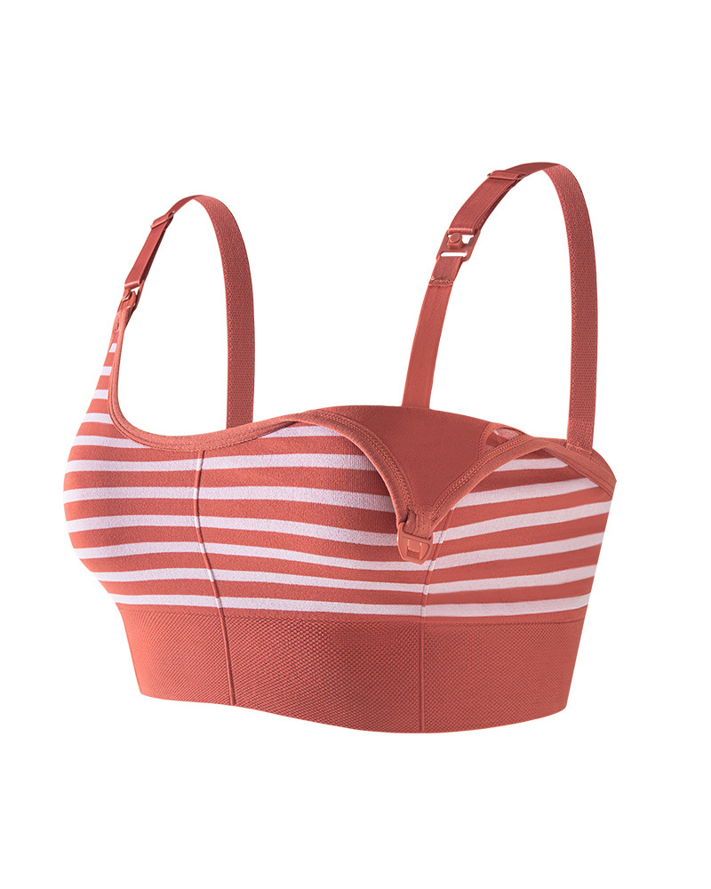 Shoulder Straps Seamless Double-Layer Soft Support Nursing Bra