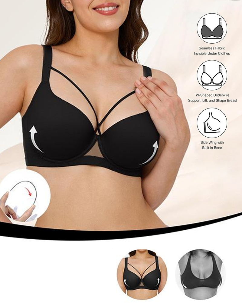 Front Cross Push-Up Bra