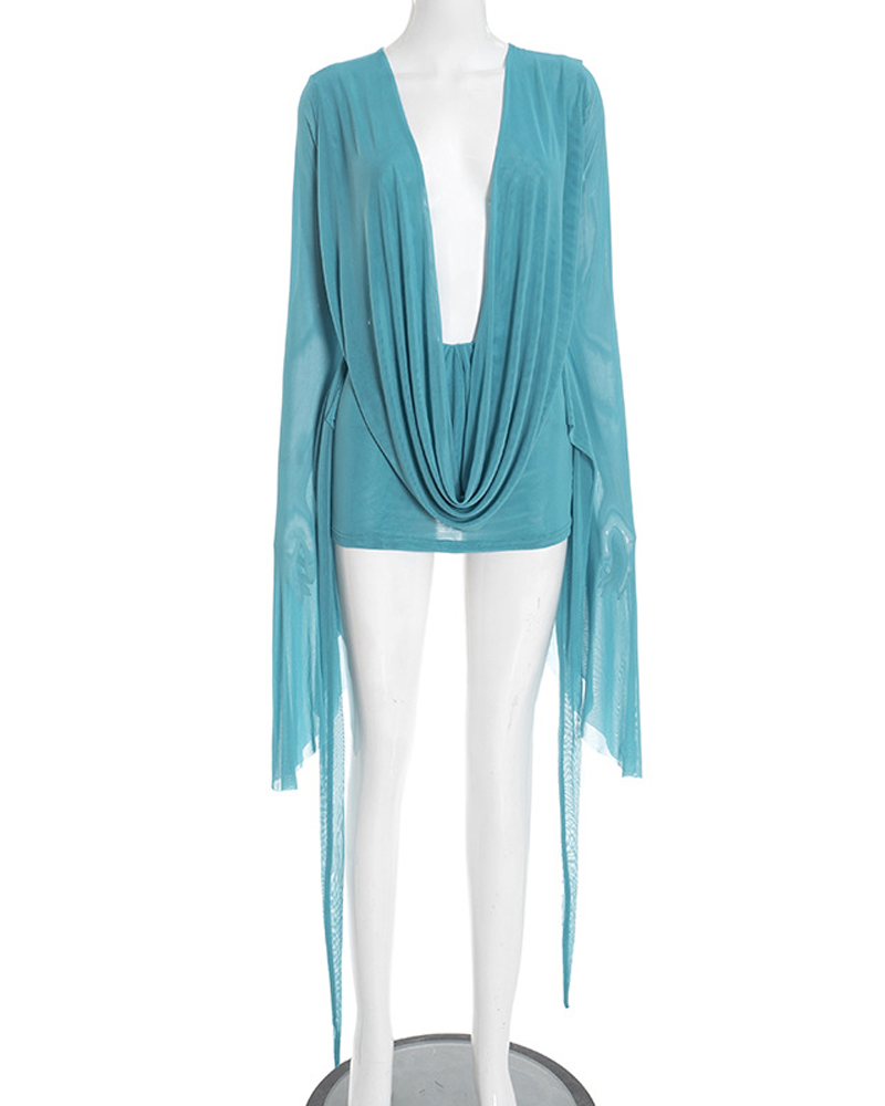 Sexy Mesh Bodycon Backless Dress