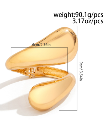 Metal Glossy Bracelet-Curvy-Faja