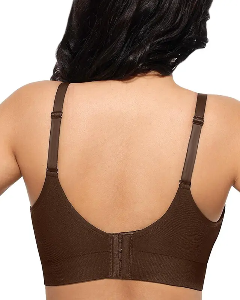 Wire-Free Plunge V-Neck Seamless Longline Support Bra(Pre-Sale)
