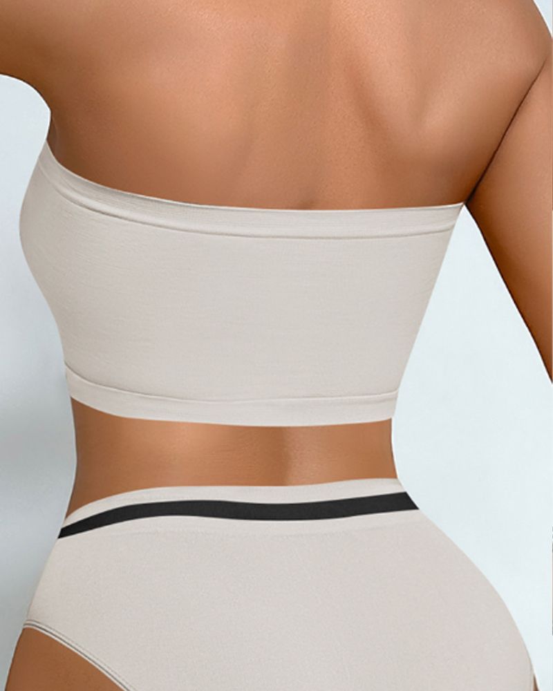 Casual Comfortable Strapless Seamless Breathable Bandeau Top-Curvy-Faja