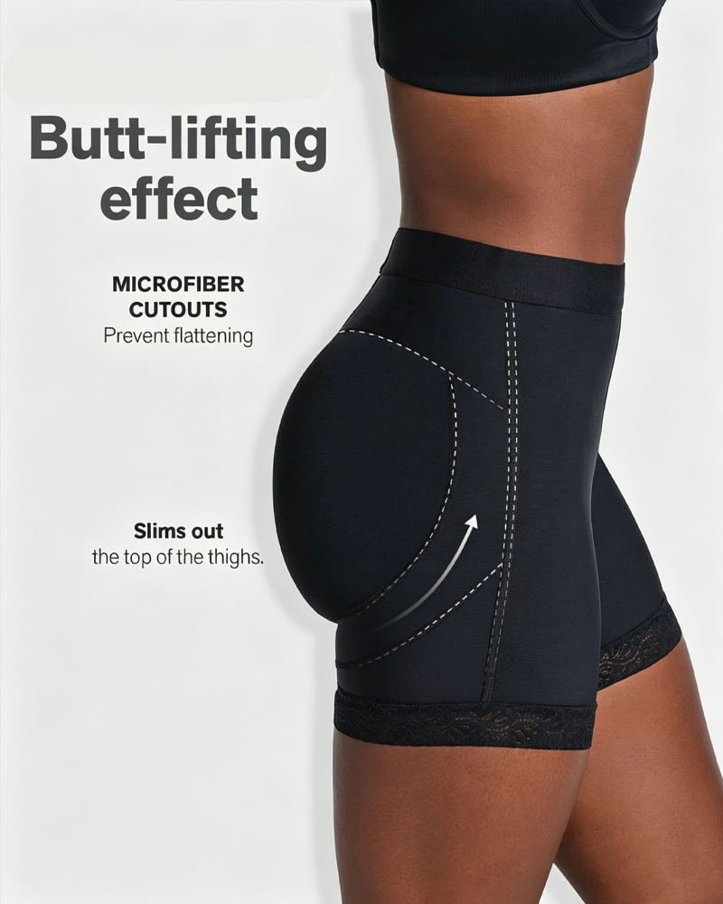 Natural Butt Lifter Shaping Shorts with Lace Trim（Pre-Sale）