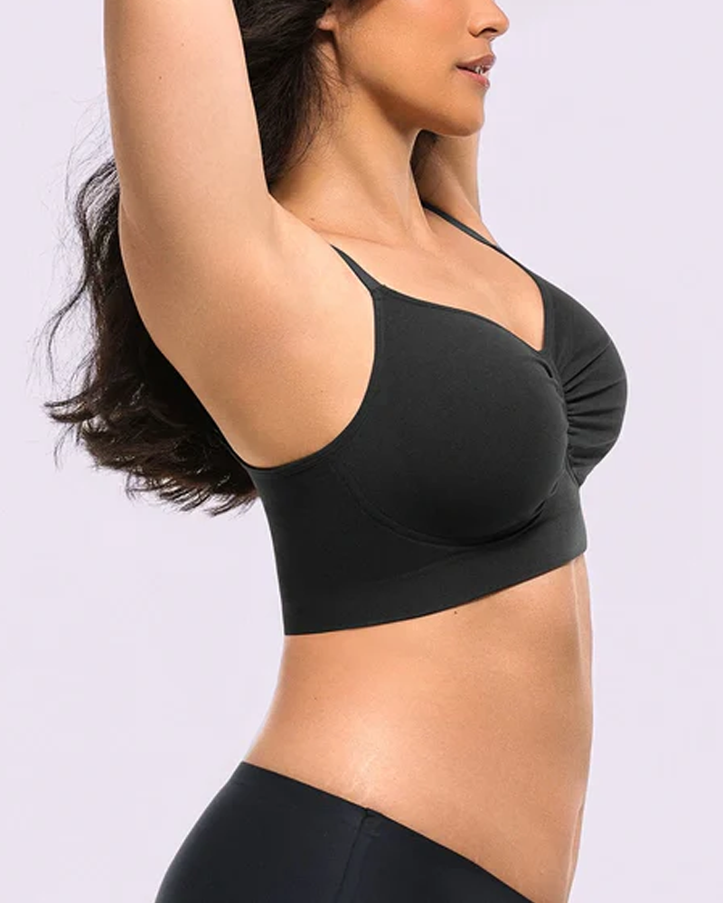 Smooth Unpadded Wire Free Sports Bra With Push-Up Support (Pre-Sale)