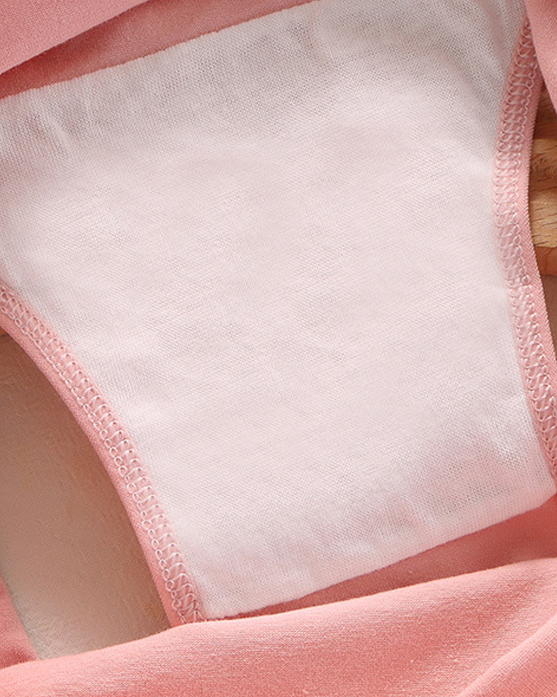 Candy Solid Color Cotton Briefs-Curvy-Faja