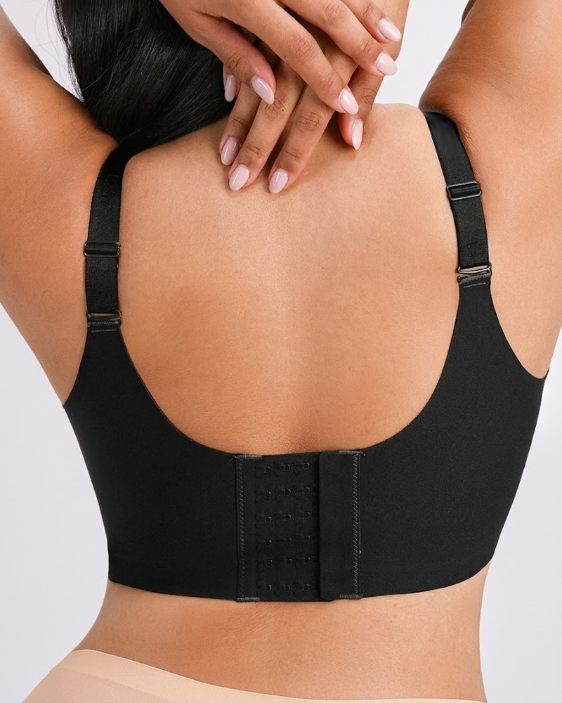 Wire-Free Seamless Back Smoothing Bra Teardrop Cups with W-Shaped Gel Strip（Pre-Sale）