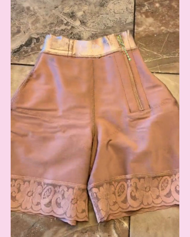 High Waist Side Zipper Butter Lifter Faja Shorts