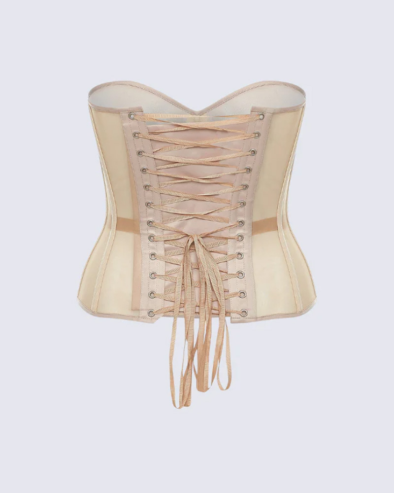 Breast-Covering Mesh Sexy Corset