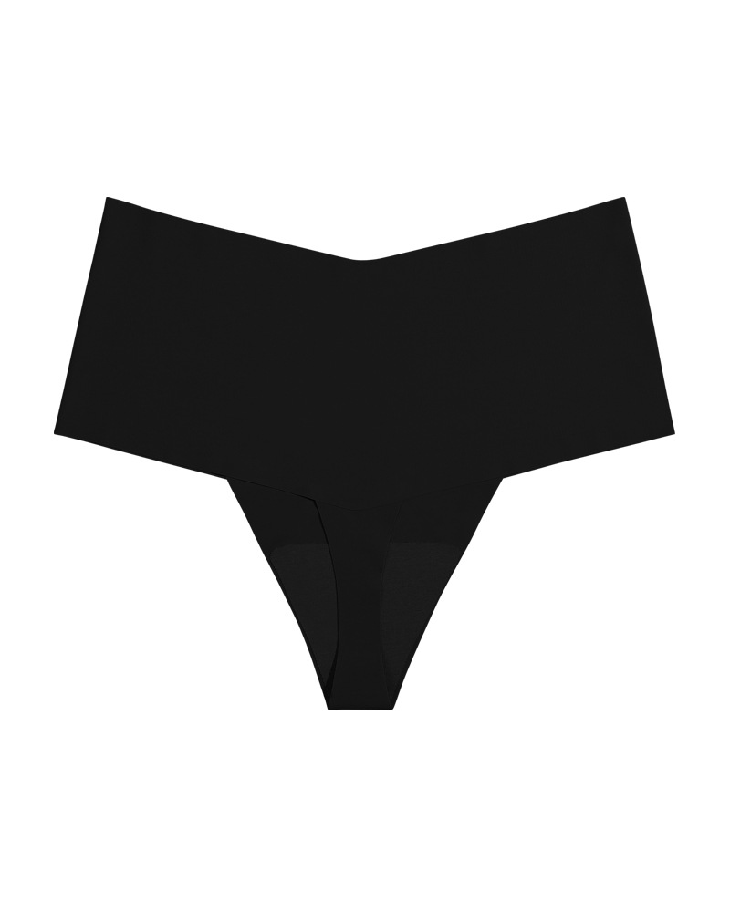 Mid-Waist Seamless Non-Pinch Ice Silk Breathable Thong Underwear-Curvy-Faja