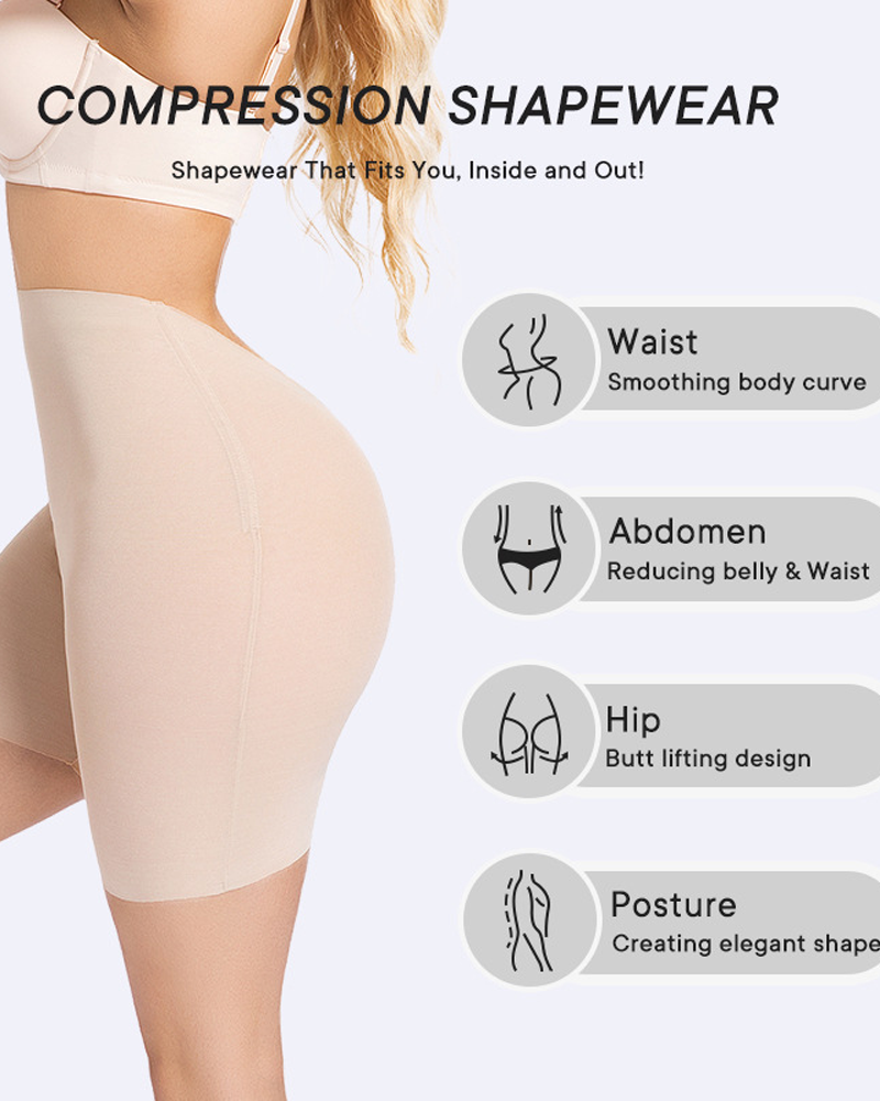 Thin High-Waisted Hip-Lifting Shorts Tight-Fitting Postpartum Shaping Waist-Cinching Safety Pants