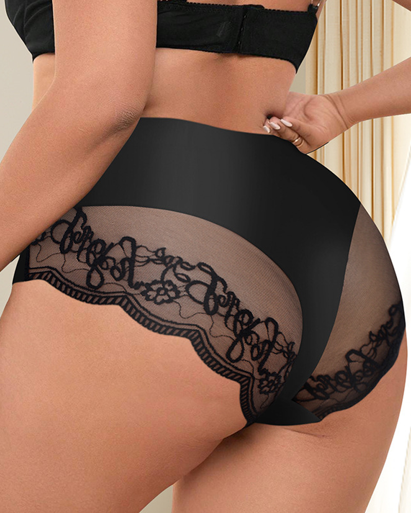 Patchwork Lace Sexy Triangle Panties