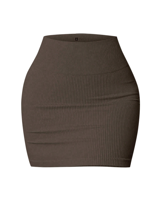 High-Waisted Slim-Fitting Bodycon Mini Skirt
