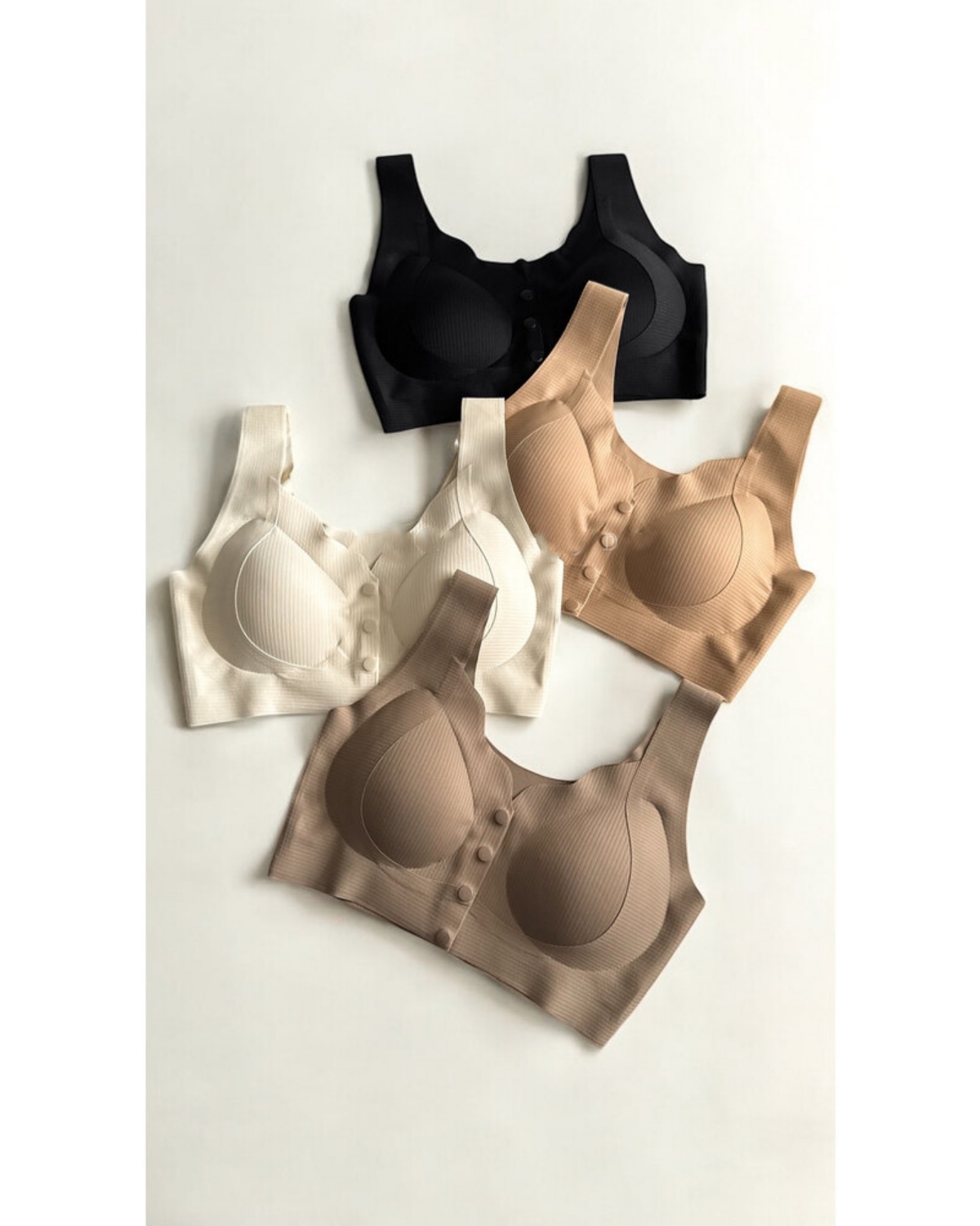 Laser Illusions Buttoned Bra-Curvy-Faja