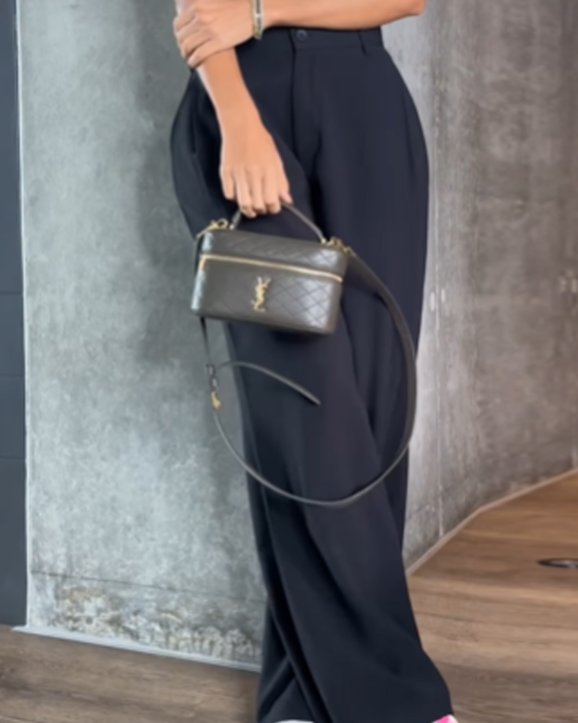 High-Waisted  Draping  Casual  Floor-Length Straight Fit Pants